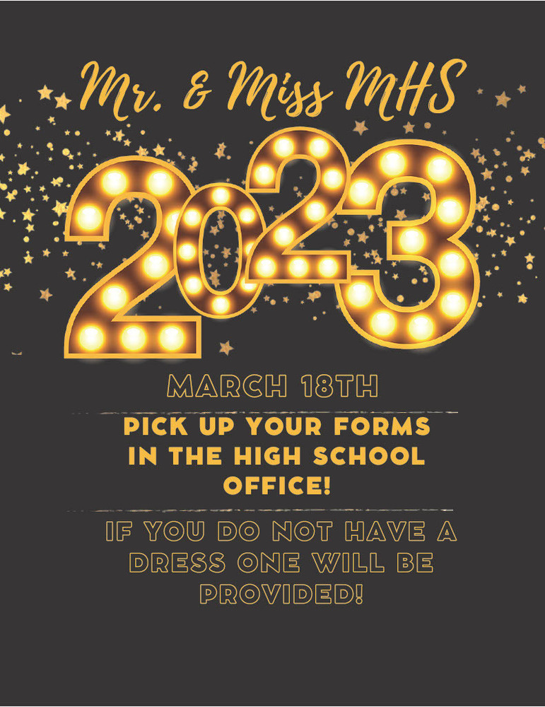 Mr. and Miss MHS Pageant Graphic