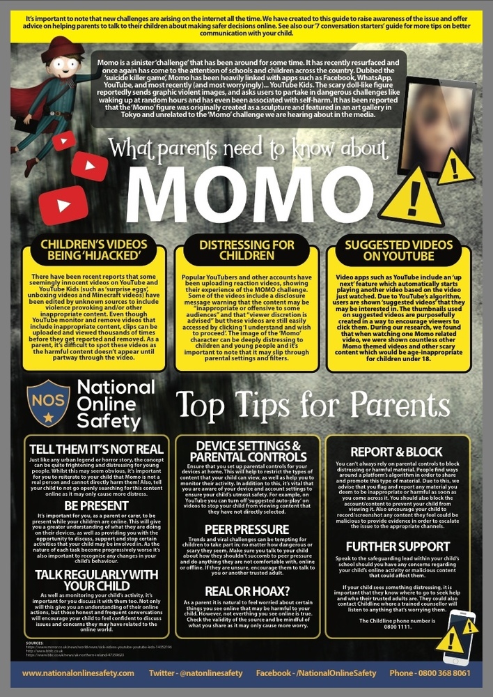 Warning: Momo Challenge