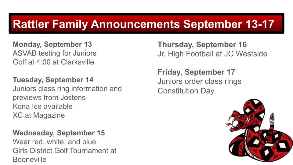 Rattler Family Announcements