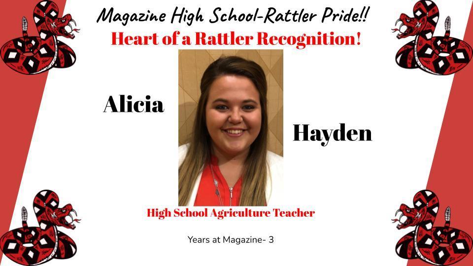 Heart of a Rattler Recognition: Ms. Hayden