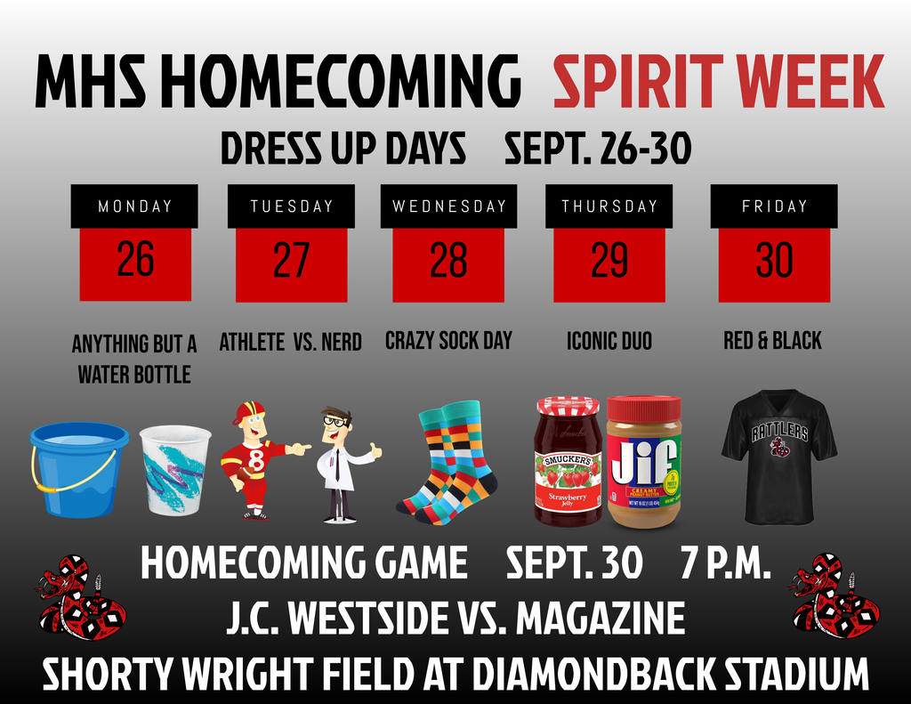 MHS Homecoming Dress Up Days Graphic